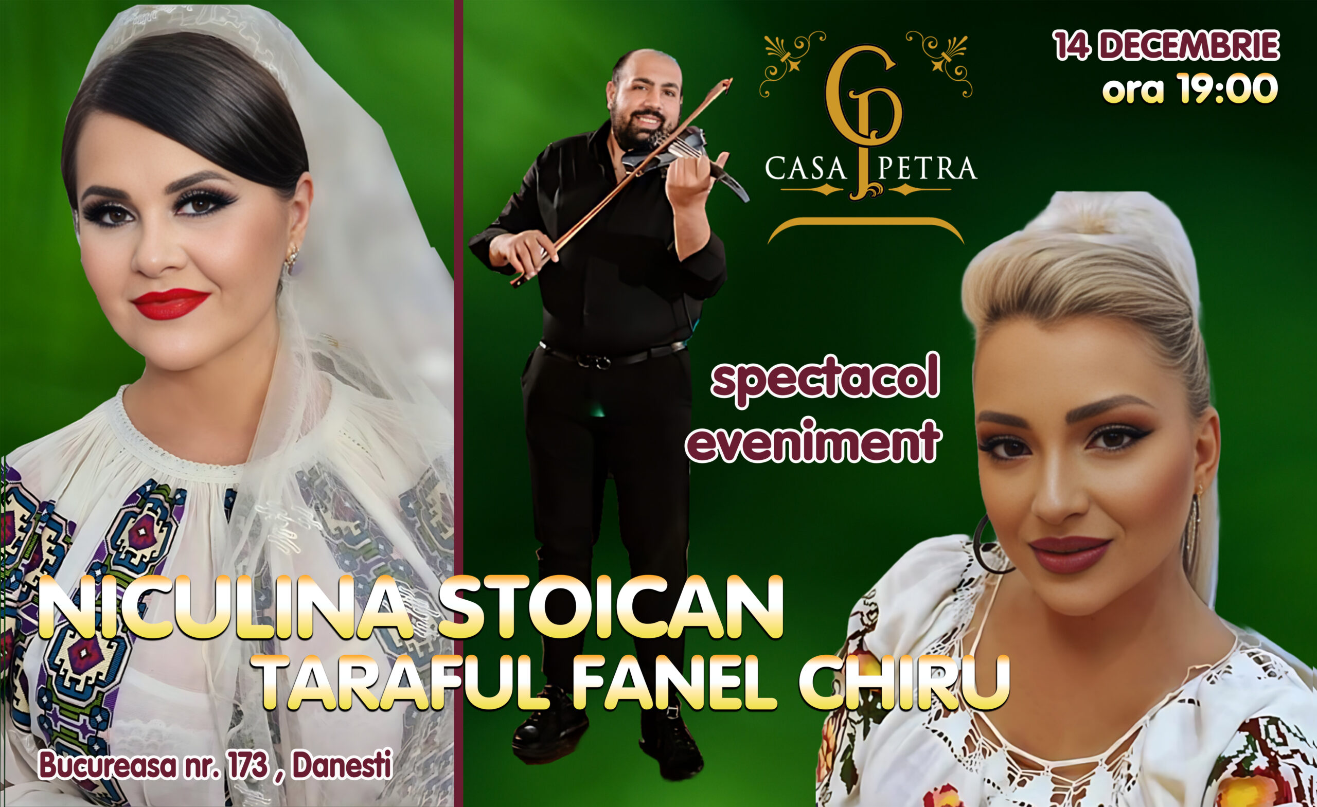 Niculina Stoican și Taraful Fănel Chiru la Casa Petra, pe 14 decembrie 2024