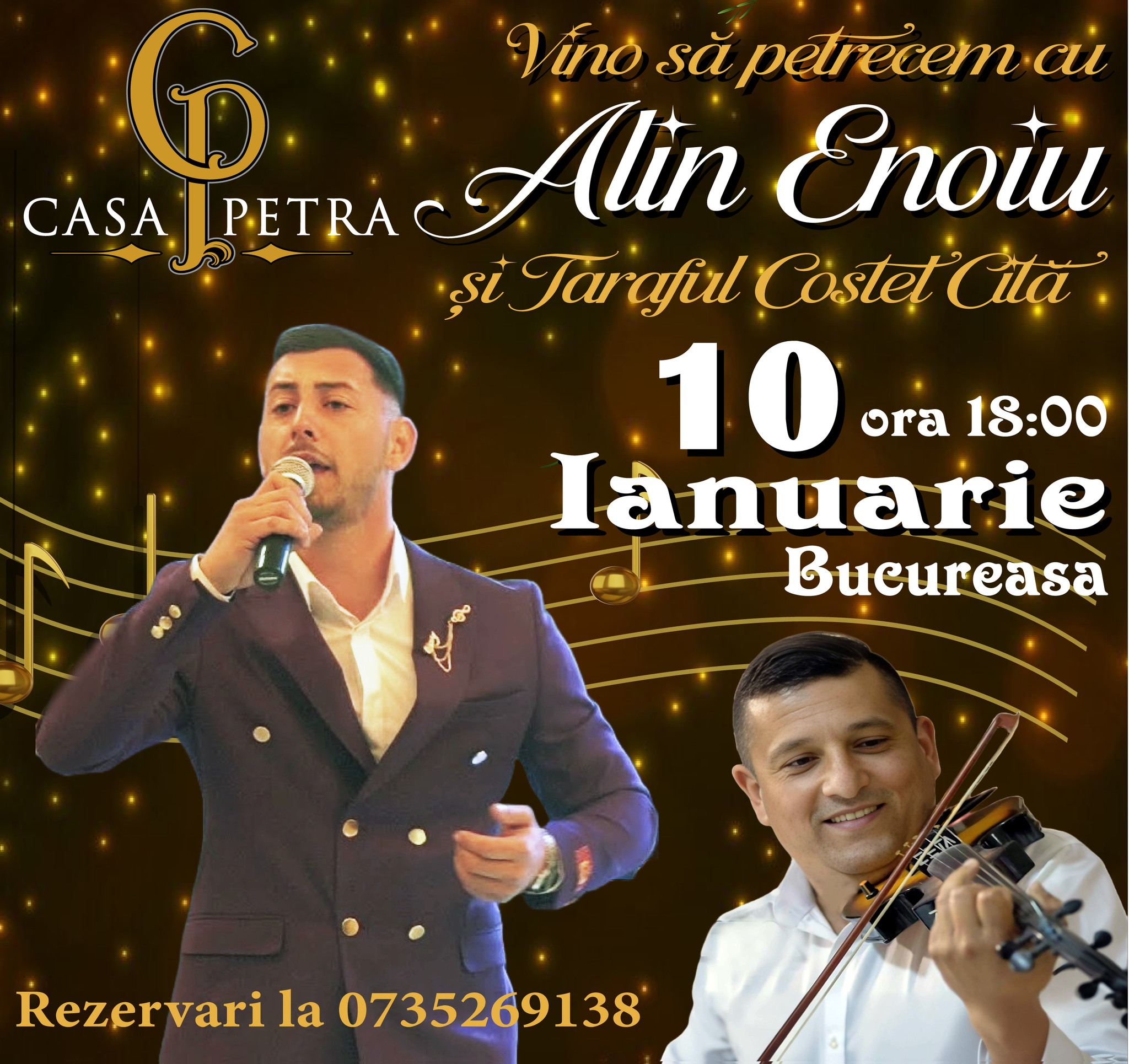 Alin Enoiu și Taraful Costel Cită ne (în)cântă la Casa Petra!