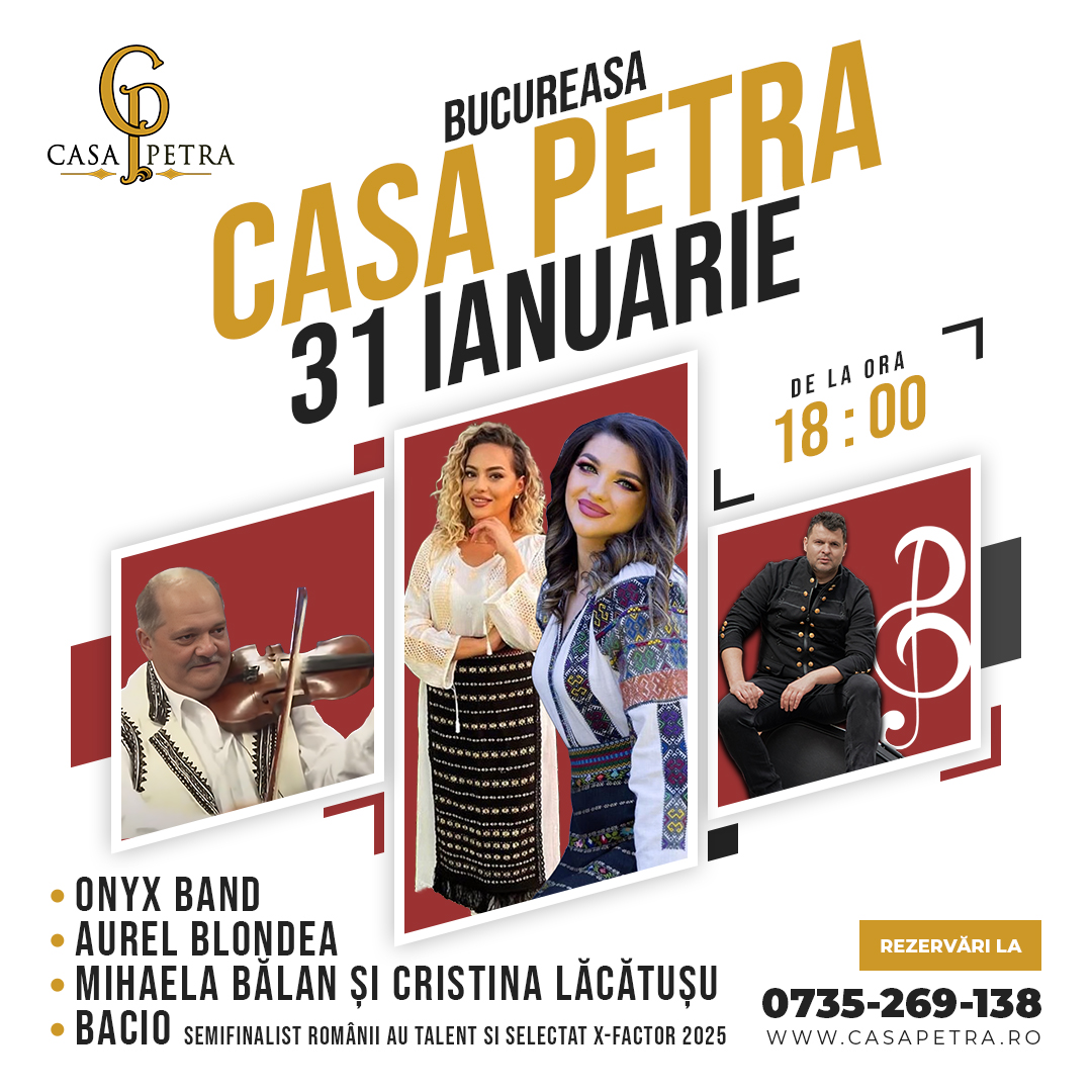 Spectacol la Casa Petra: Onyx Band, Aurel Blondea, Mihaela Bălan & Cristina Lăcătușu și Bacio!