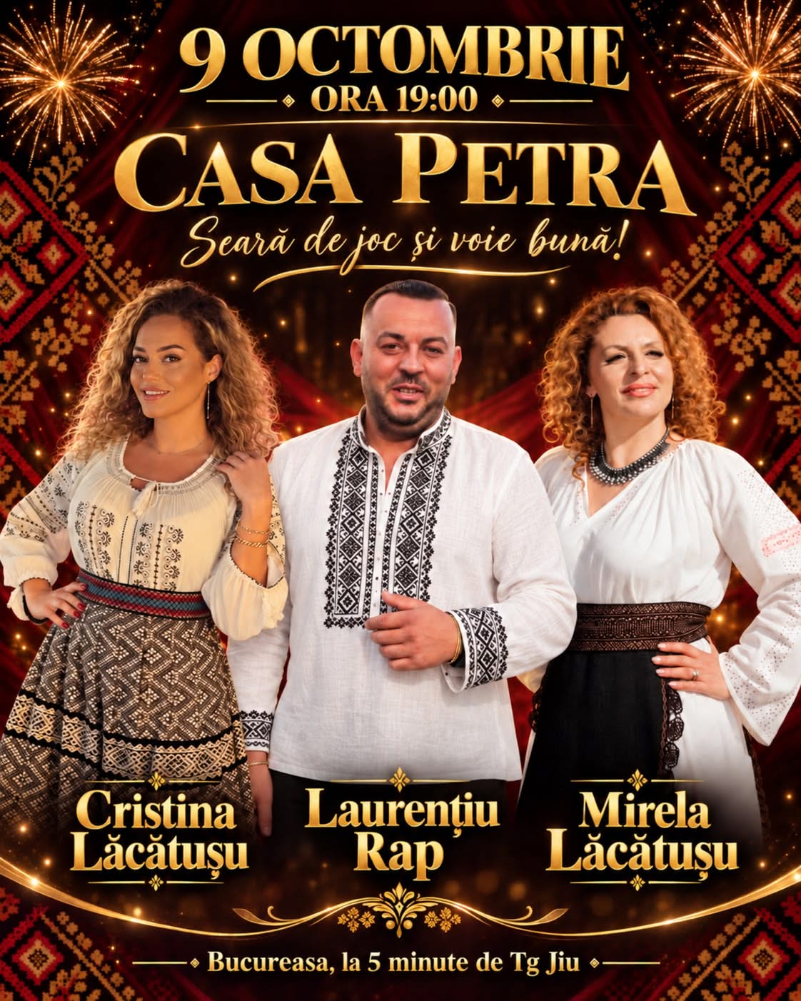 Vineri, 9 octombrie, de la ora 19:00, seară de joc și voie bună la Casa Petra! Cântă Crist